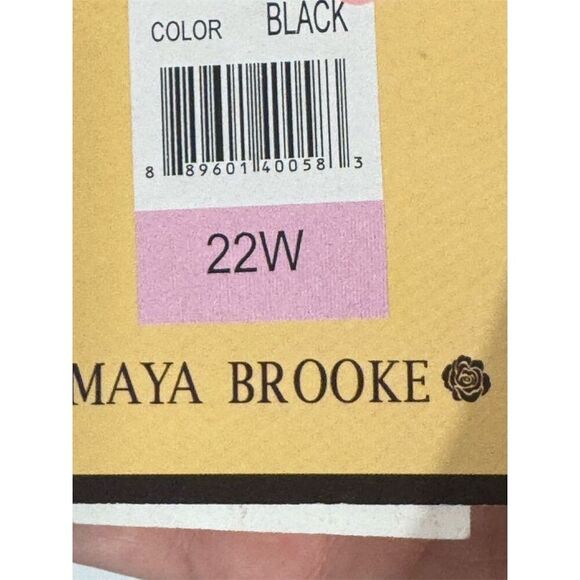 Maya Brooke 22W Black 2-Piece Skirt Suit Jewel Trim Blazer Career Formal NWT - Picture 7 of 15